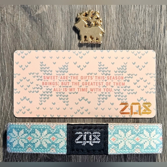 ZOX "JOY TO THE WORLD" #3441 W GOLD REINDEER CHARM ADVENT COLLECTIBLE WRISTBAND - Picture 6 of 10